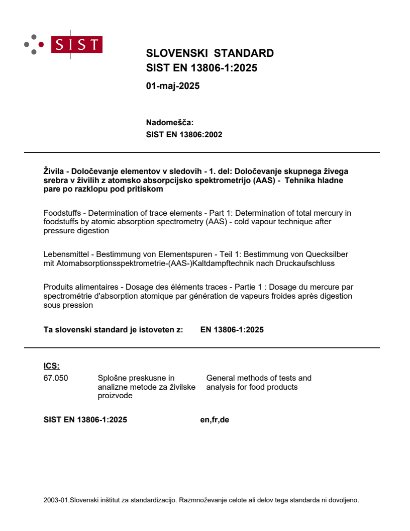 EN 13806-1:2025