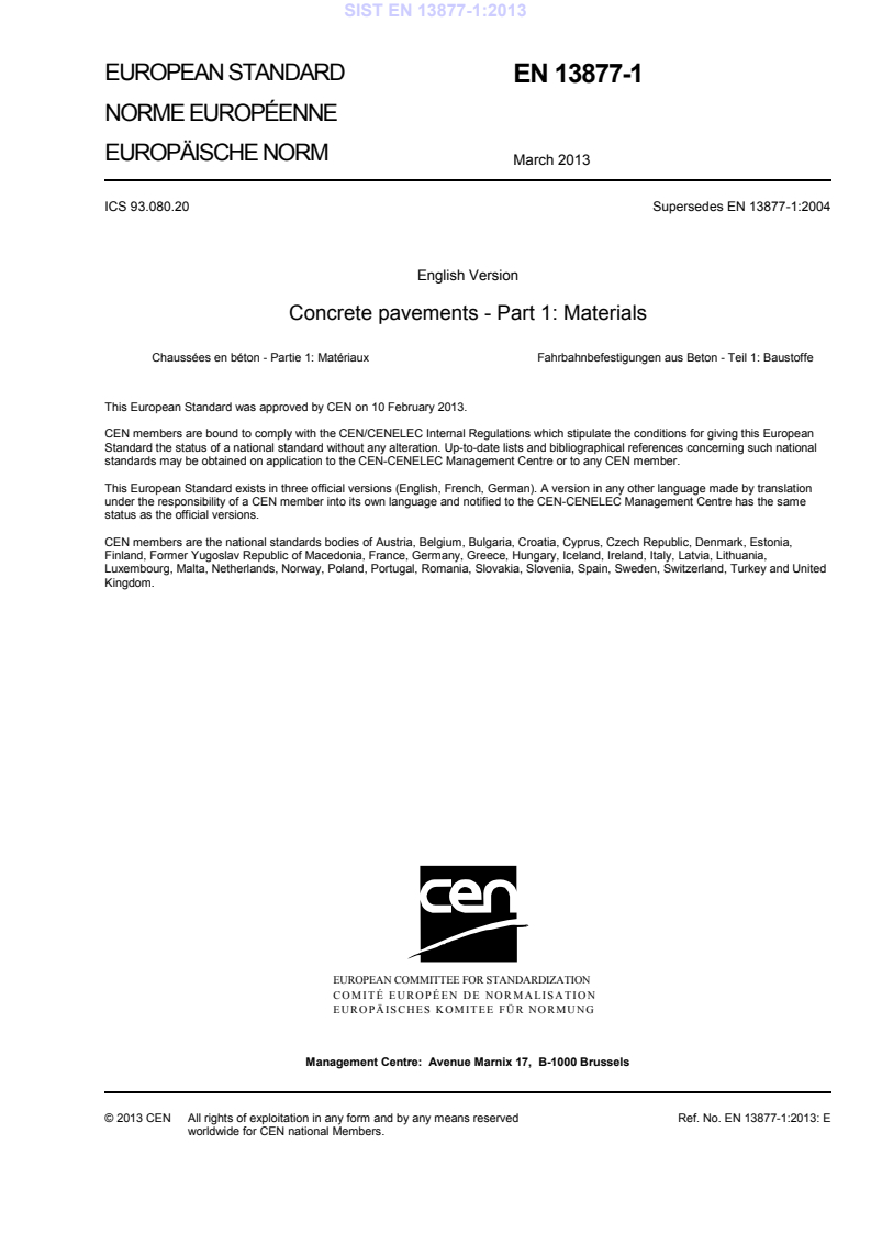 EN 13877-1:2013 EN 13877-1:2013 - Page 3 preview