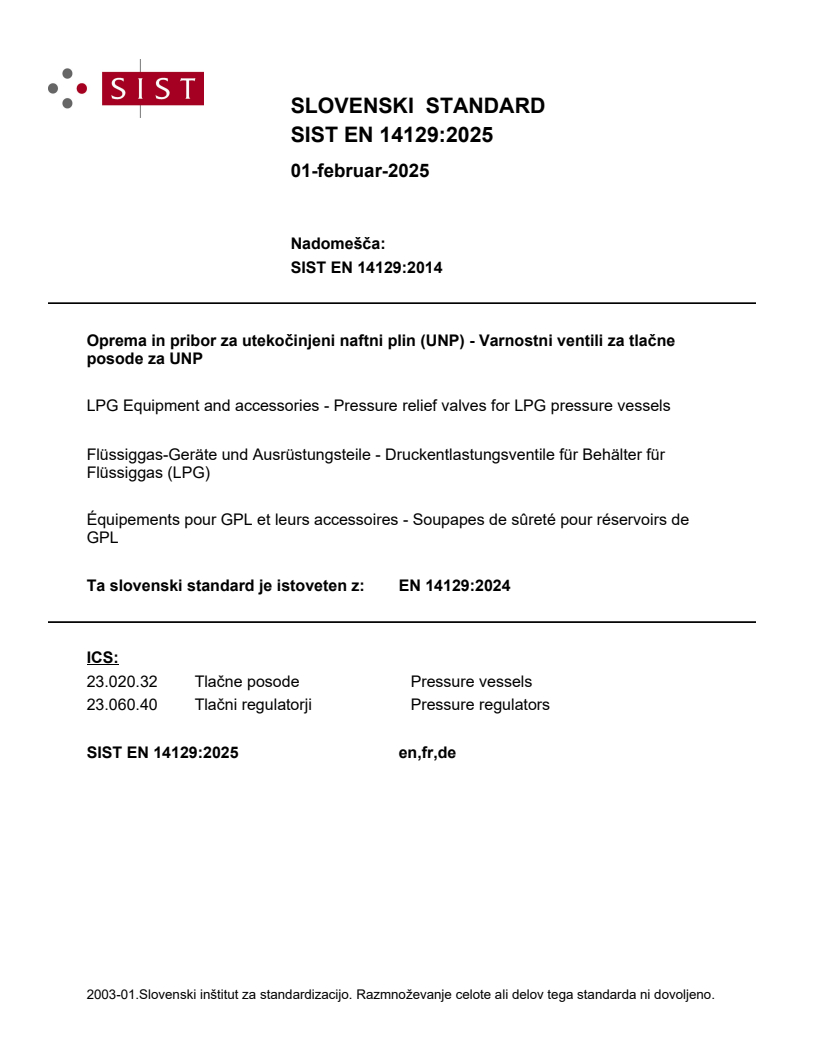 EN 14129:2024 EN 14129:2025 - Page 1 preview