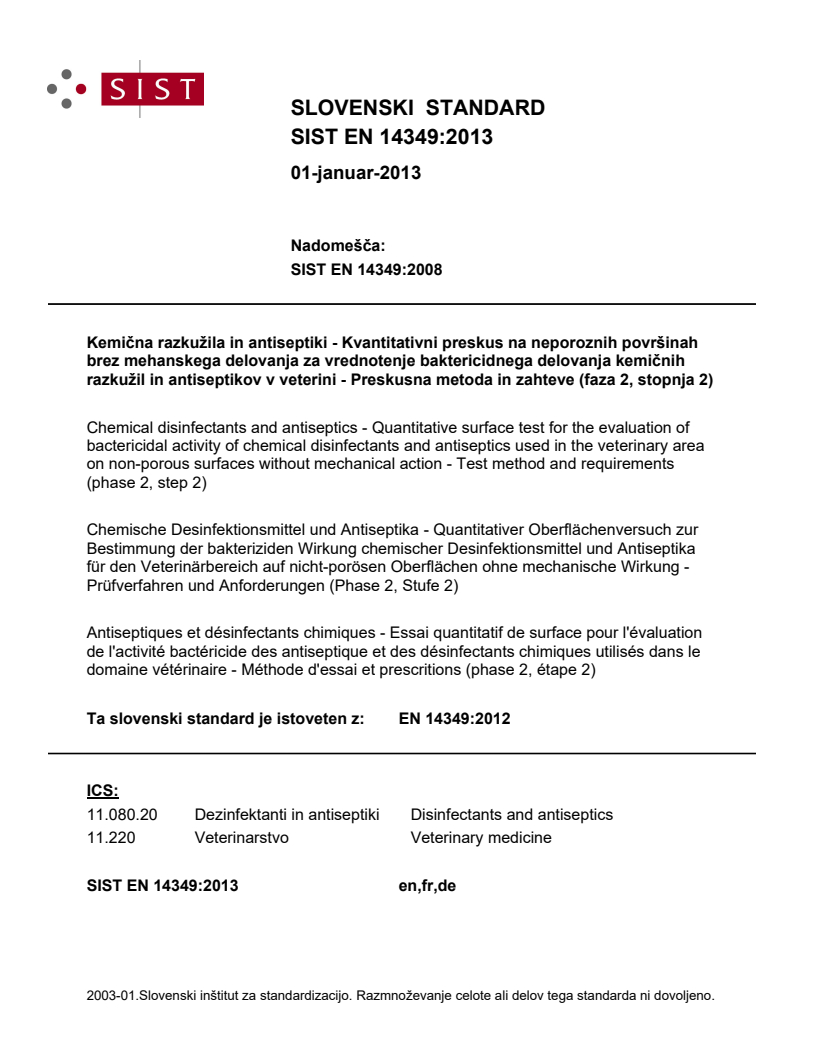 EN 14349:2012 EN 14349:2013 - Page 1 preview