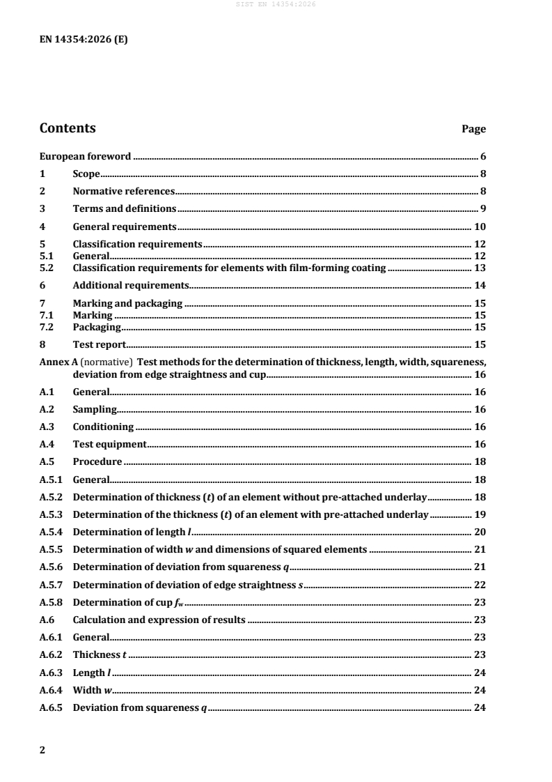 SIST EN 14354:2026 SIST EN 14354:2026 - BARVE - Page 4 preview