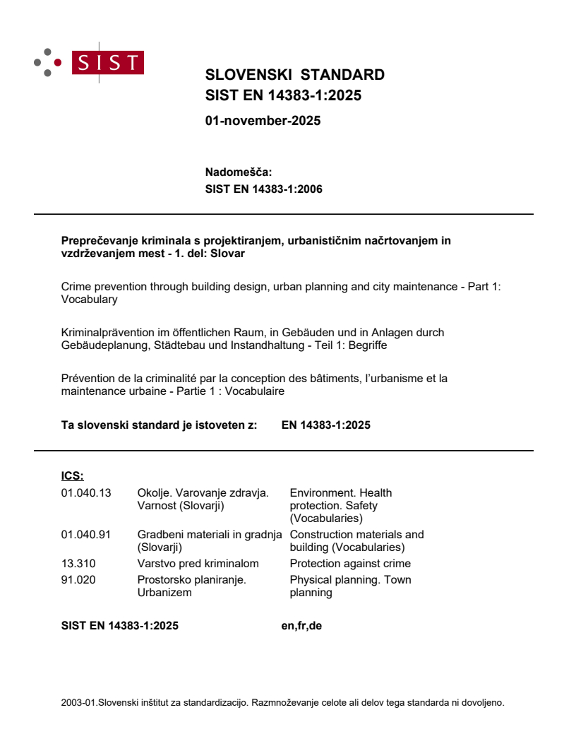 SIST EN 14383-1:2025