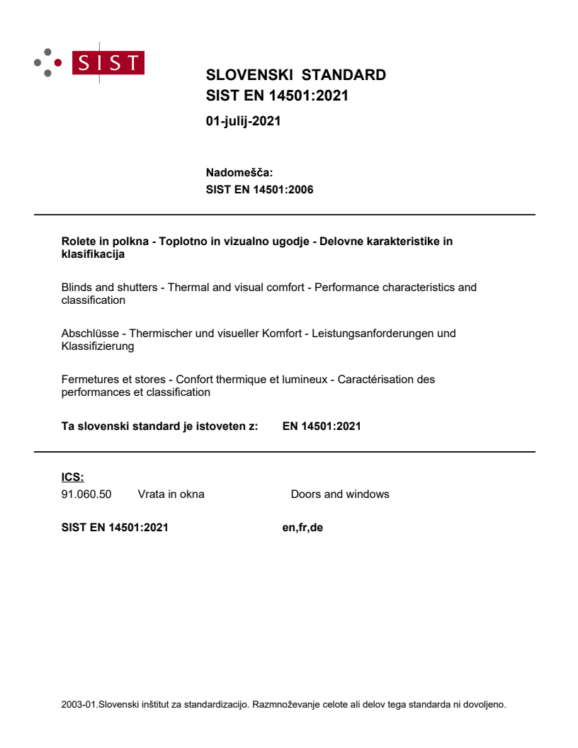 EN 14501:2021 EN 14501:2021 - Page 1 preview