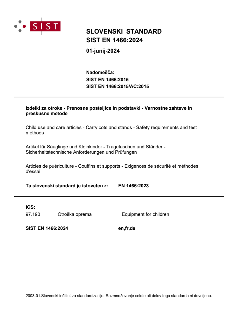 EN 1466:2023 EN 1466:2024 - BARVE - Page 1 preview