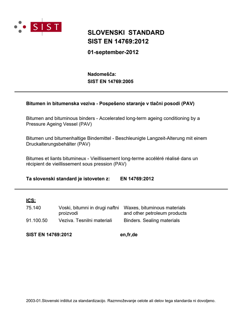 EN 14769:2012 EN 14769:2012 - Page 1 preview