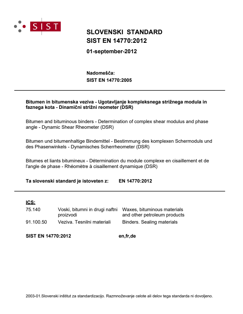 EN 14770:2012 EN 14770:2012 - Page 1 preview