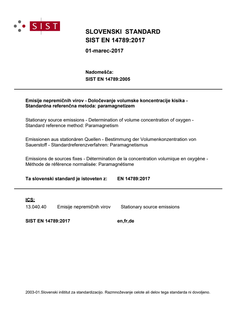 EN 14789:2017 EN 14789:2017 - BARVE - Page 1 preview