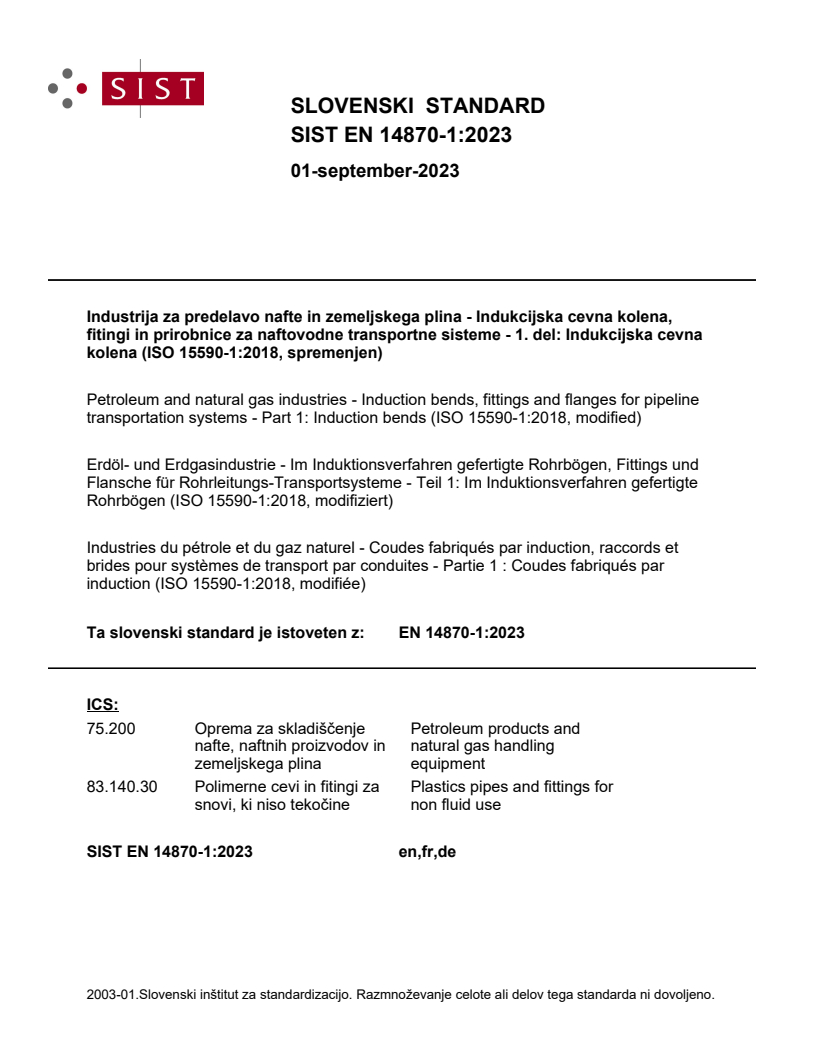 EN 14870-1:2023 EN 14870-1:2023 - Page 1 preview