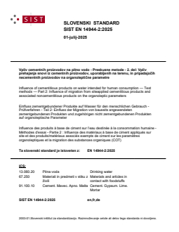 SIST EN 14944-2:2025 - Page 1 preview