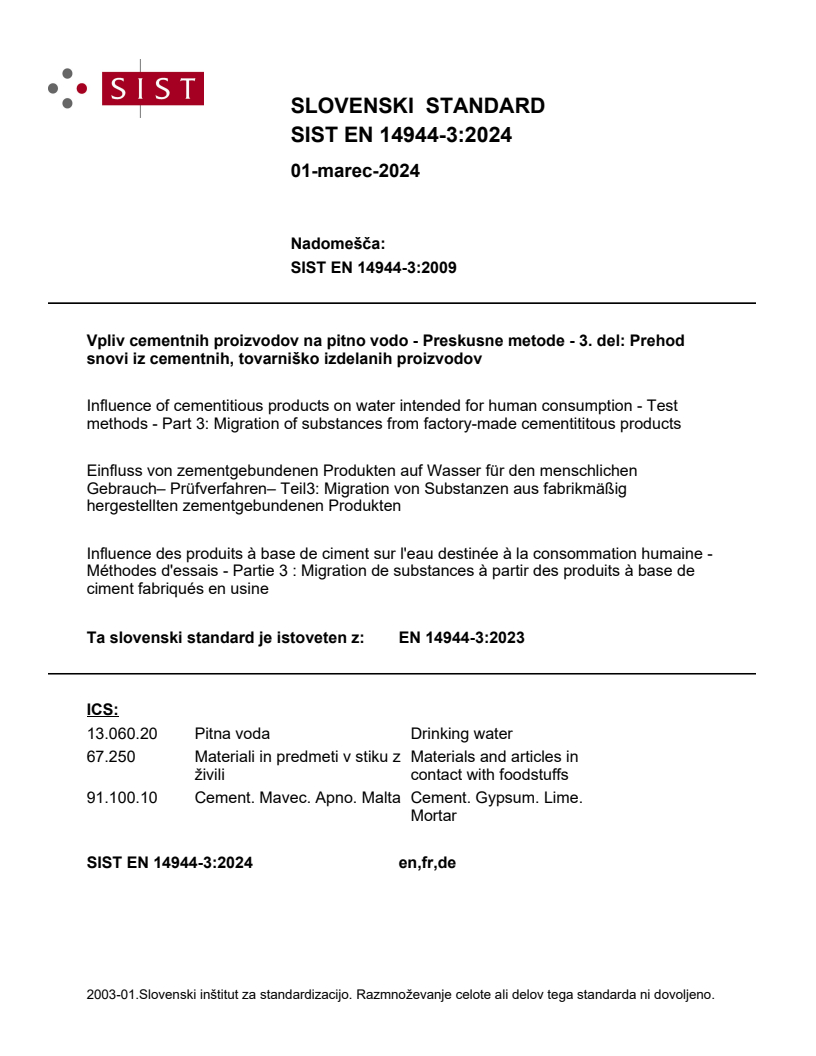 EN 14944-3:2023 EN 14944-3:2024 - BARVE - Page 1 preview