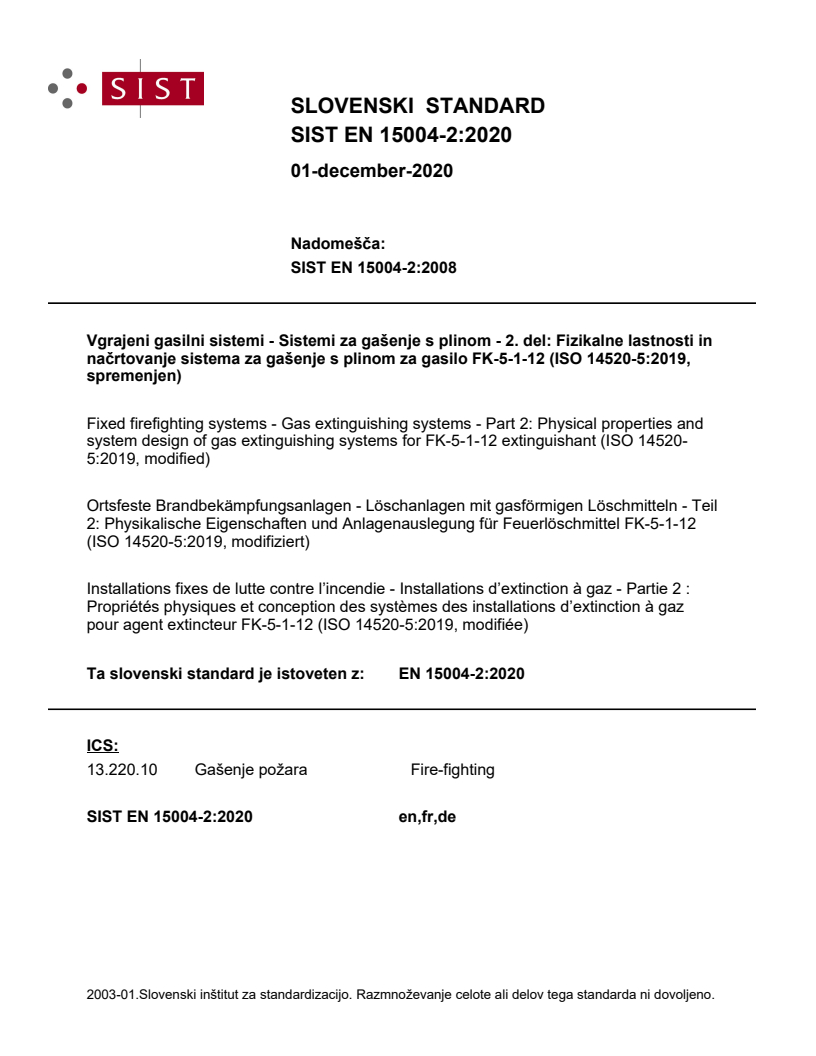 EN 15004-2:2020 EN 15004-2:2020 - Page 1 preview