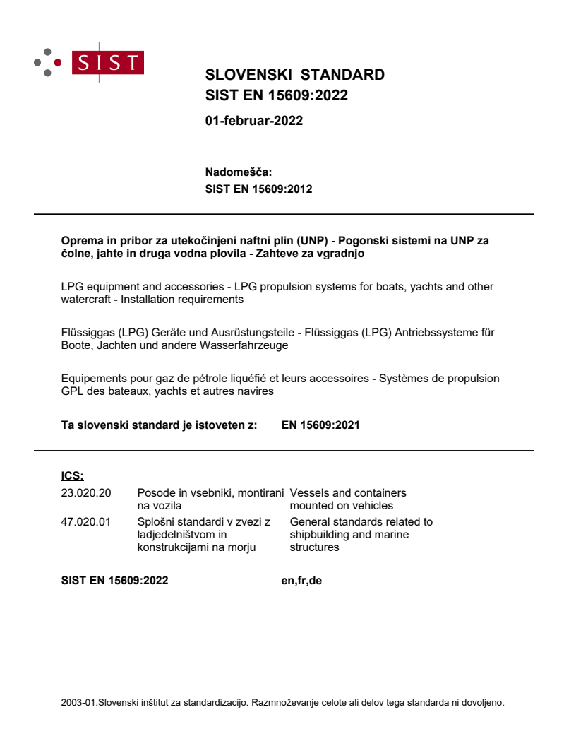 EN 15609:2021 EN 15609:2022 - Page 1 preview