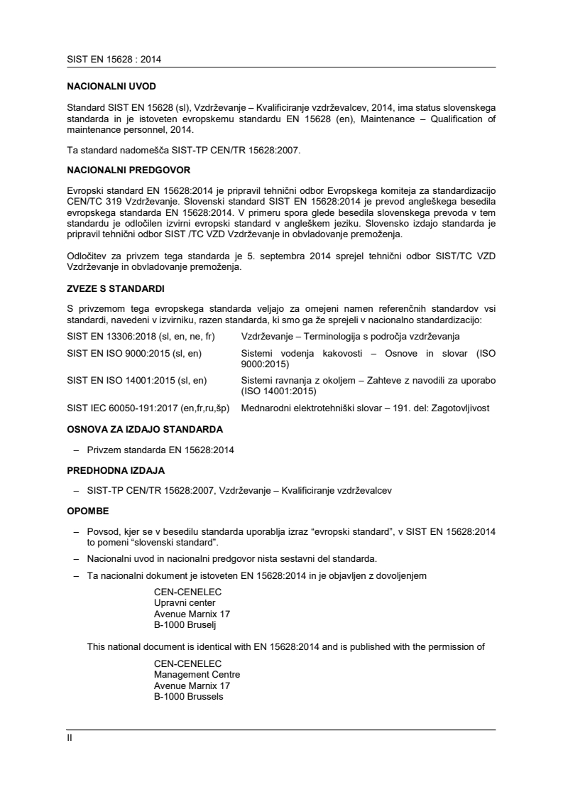 EN 15628:2014 EN 15628:2014 - Page 2 preview