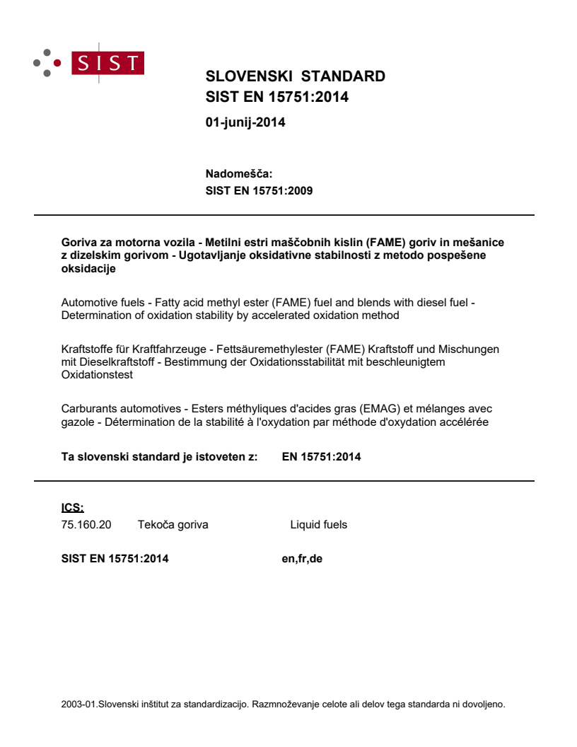 EN 15751:2014 EN 15751:2014 - Page 1 preview