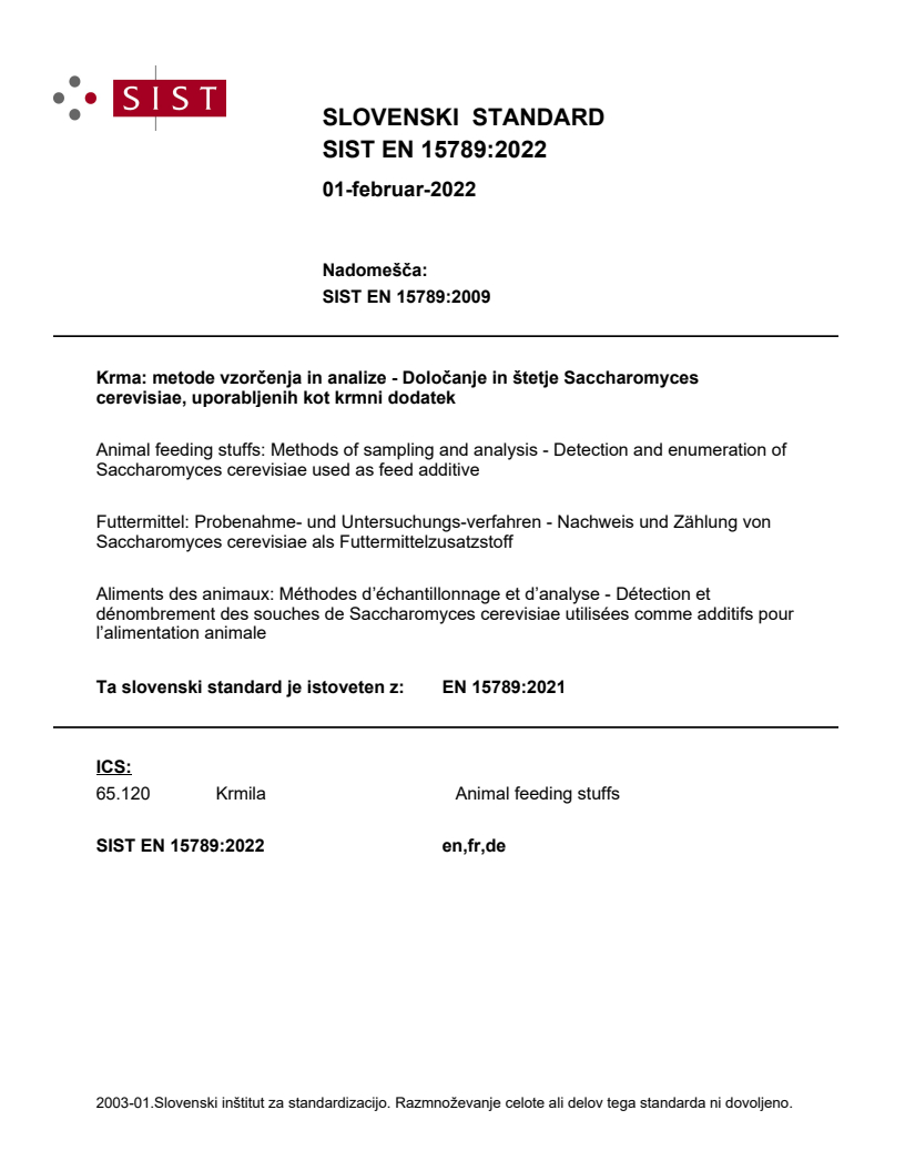 EN 15789:2021 EN 15789:2022 - Page 1 preview