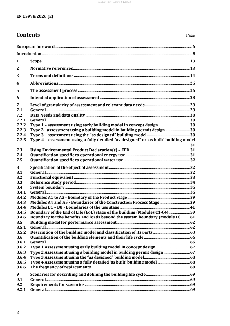 SIST EN 15978:2026 SIST EN 15978:2026 - BARVE - Page 4 preview