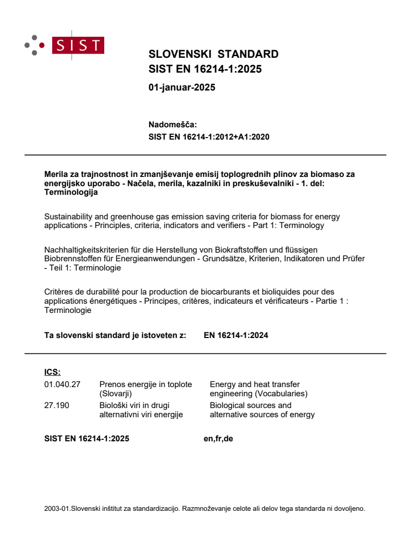 EN 16214-1:2024 EN 16214-1:2025 - Page 1 preview