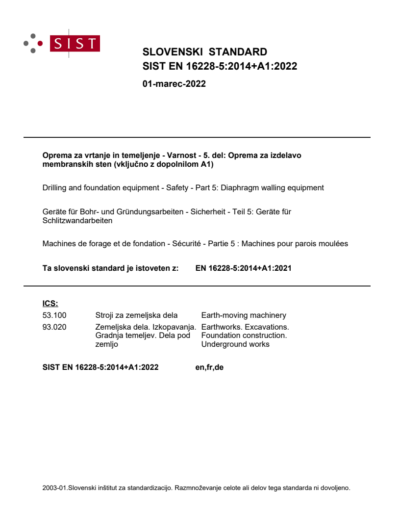 SIST EN 16228-5:2014+A1:2022 SIST EN 16228-5:2014+A1:2022 - Page 1 preview