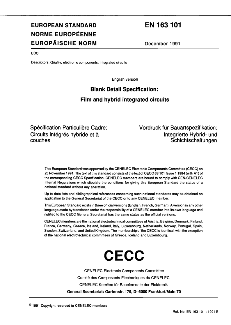 EN 163101:1991 EN 163101:2016 - Page 3 preview