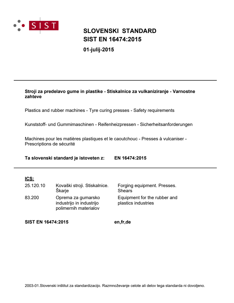 EN 16474:2015 EN 16474:2015 - BARVE - Page 1 preview