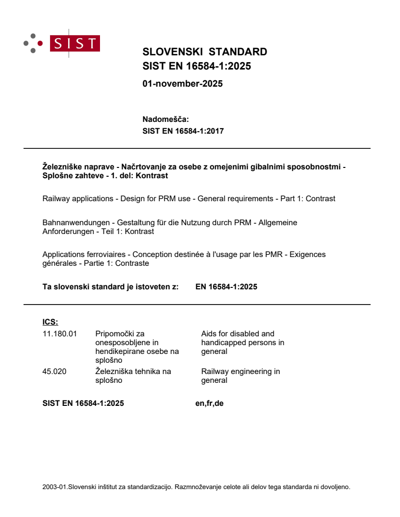 EN 16584-1:2025 EN 16584-1:2025 - BARVE