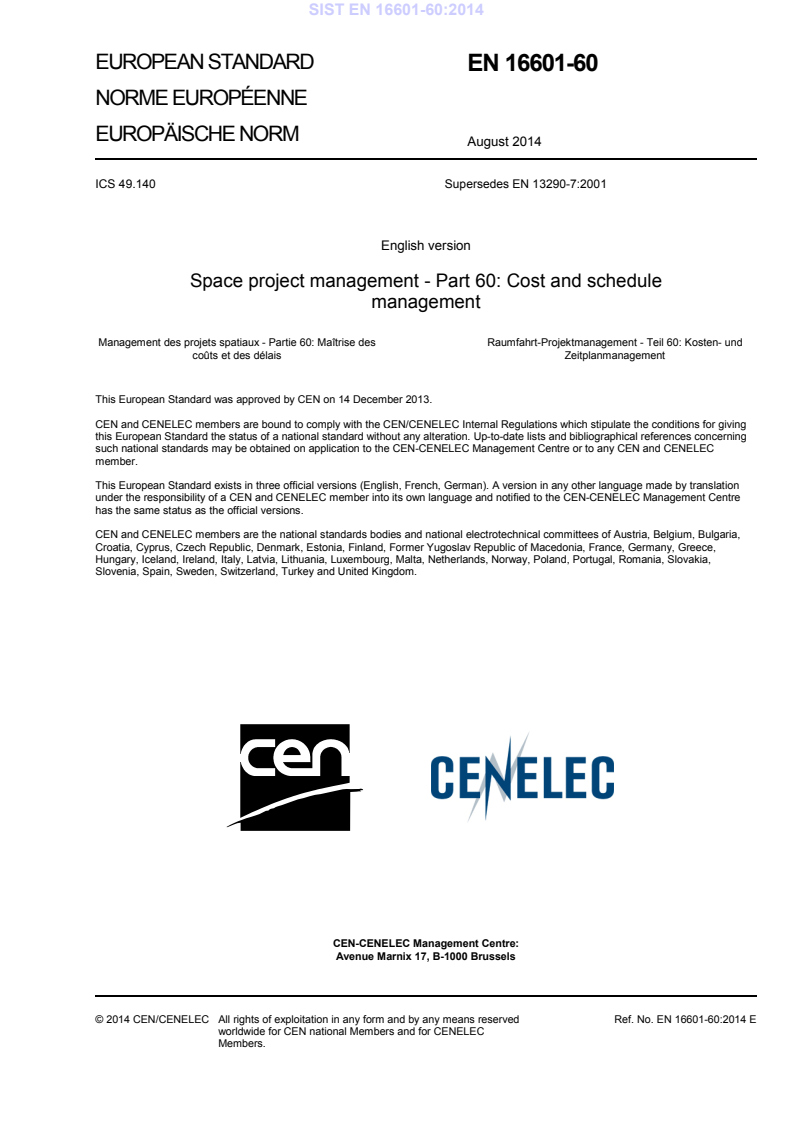 EN 16601-60:2014 EN 16601-60:2014 - BARVE - Page 3 preview
