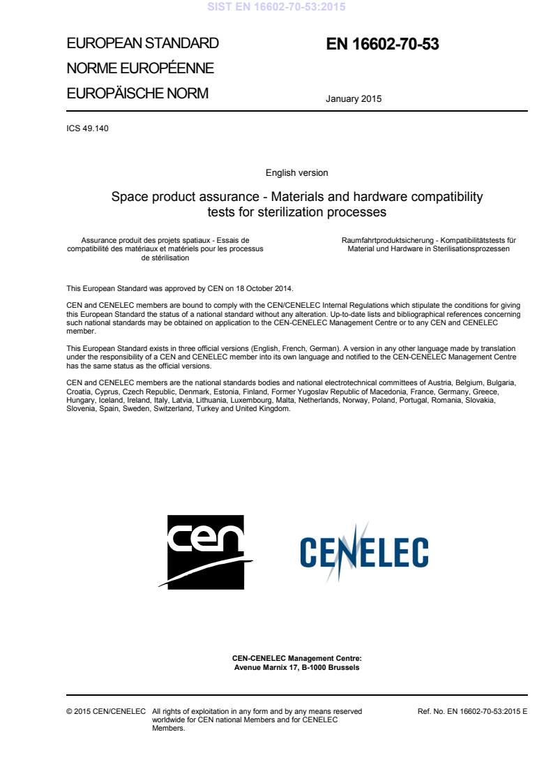 EN 16602-70-53:2015 EN 16602-70-53:2015 - BARVE - Page 3 preview