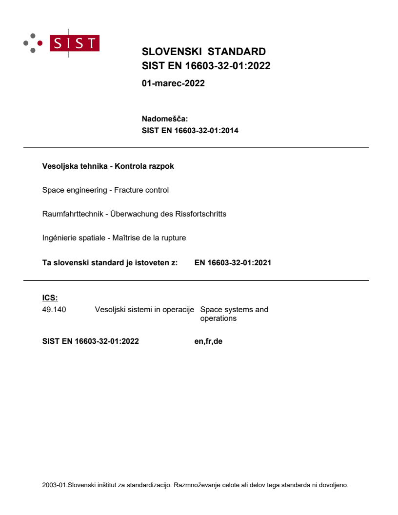EN 16603-32-01:2021 EN 16603-32-01:2022 - Page 1 preview