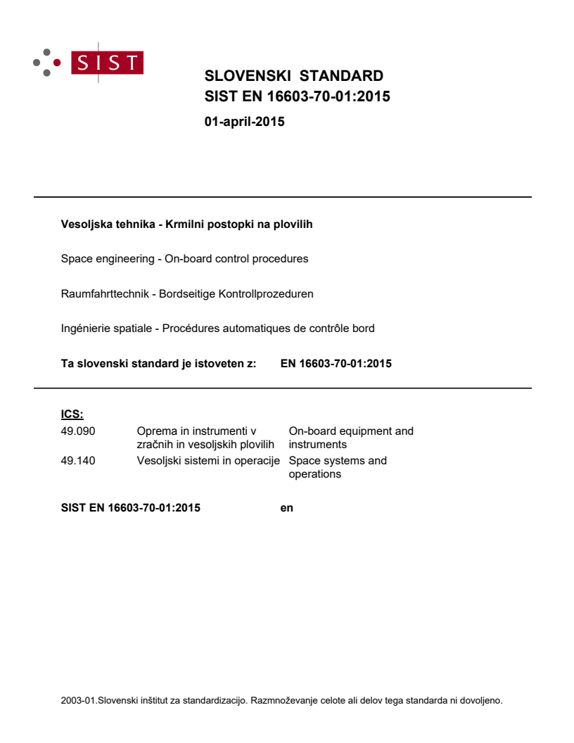 EN 16603-70-01:2015 EN 16603-70-01:2015 - BARVE - Page 1 preview
