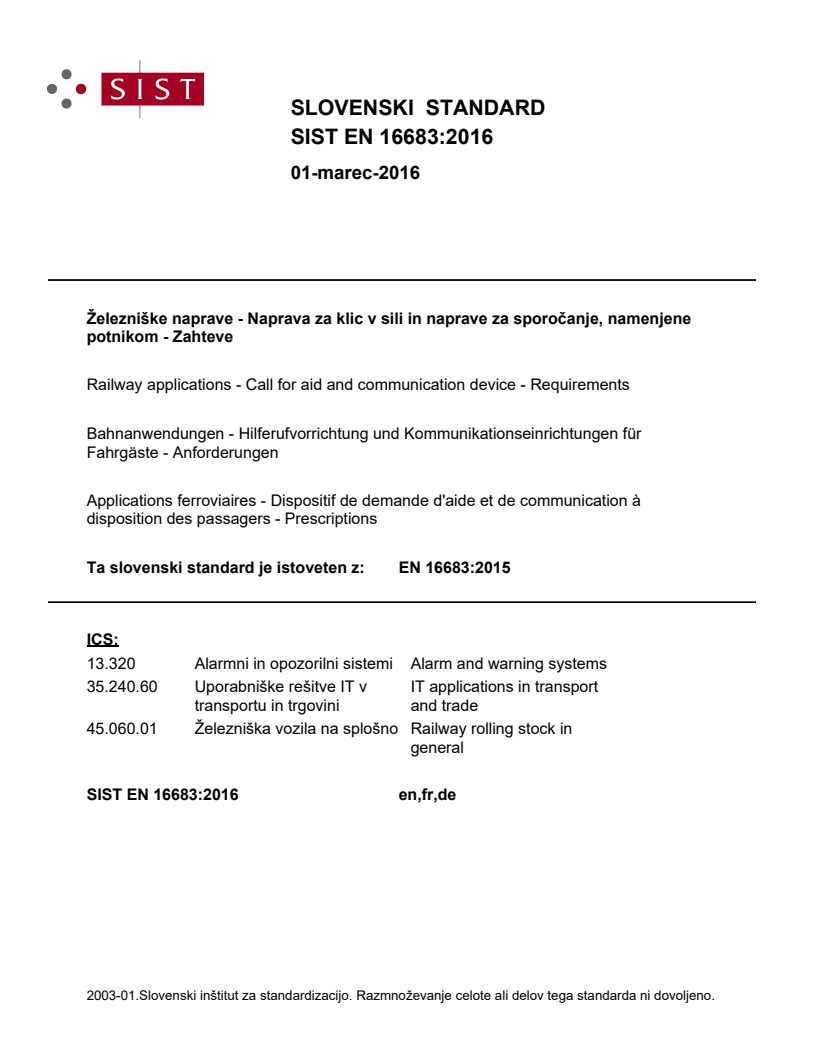 EN 16683:2015 EN 16683:2016 - BARVE - Page 1 preview