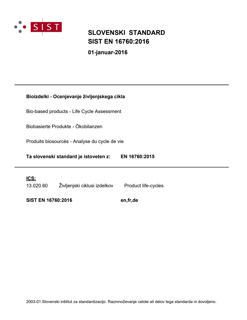 EN 16760:2015 EN 16760:2016 - BARVE - Page 1 preview