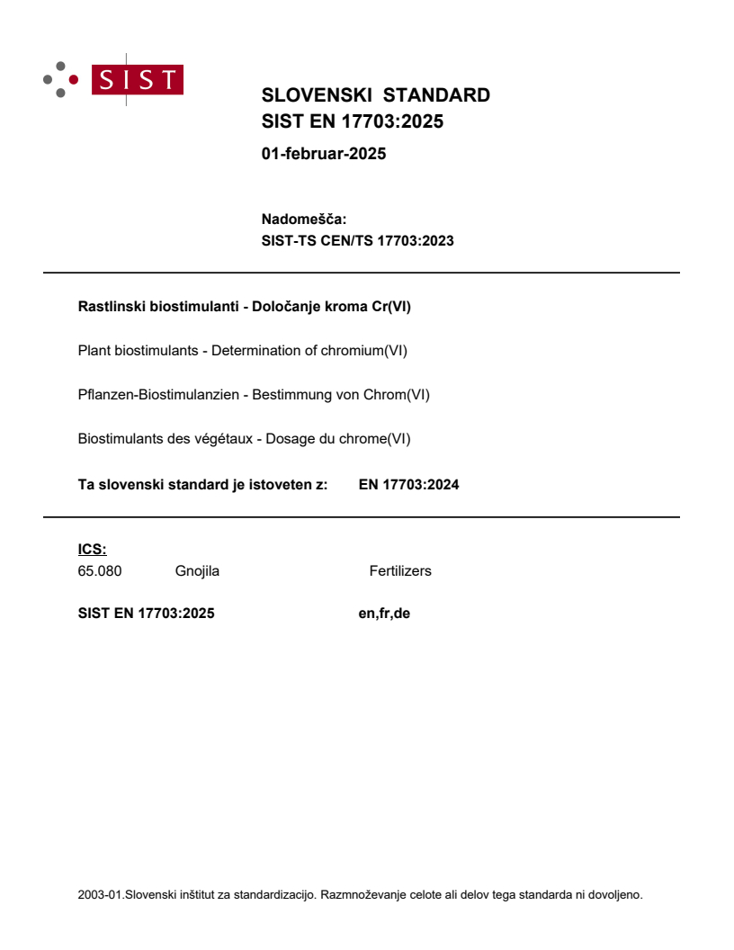 EN 17703:2024 EN 17703:2025 - BARVE - Page 1 preview
