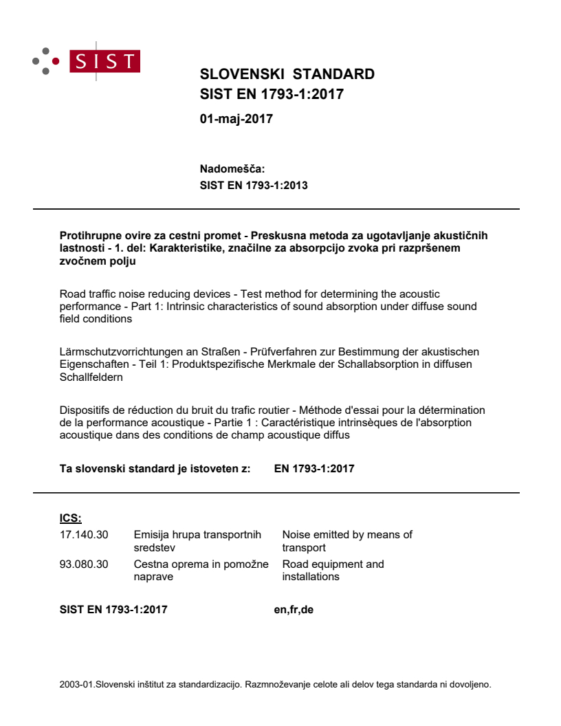 EN 1793-1:2017 EN 1793-1:2017 - BARVE - Page 1 preview