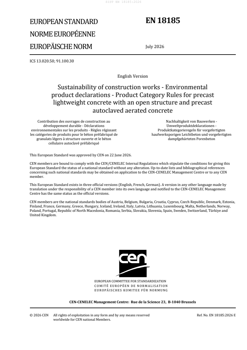 EN 18185:2026 EN 18185:2026 - BARVE - Page 3 preview