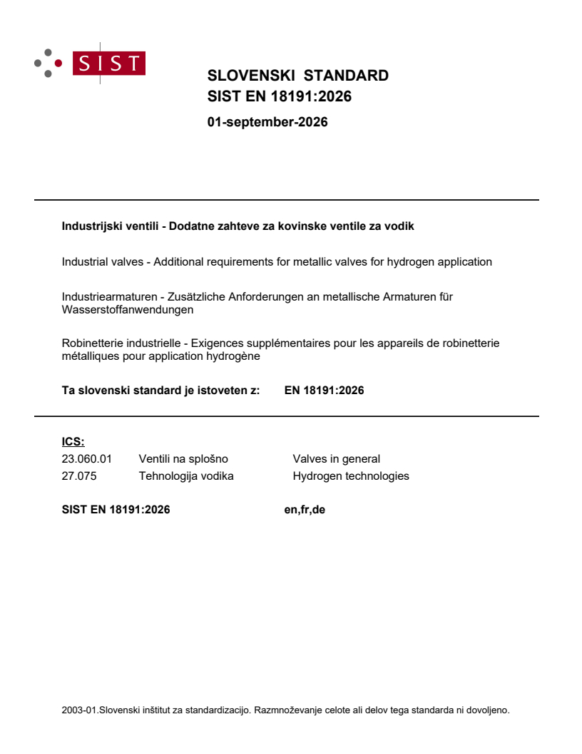 SIST EN 18191:2026 SIST EN 18191:2026 - Page 1 preview