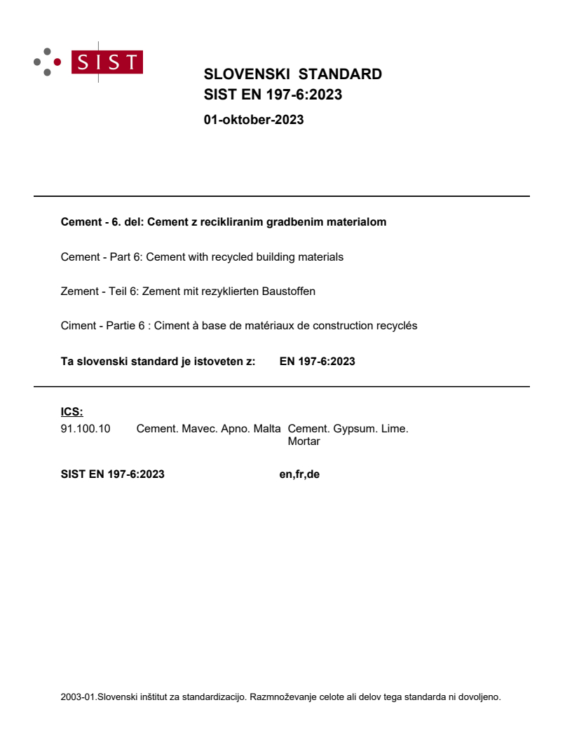 EN 197-6:2023 EN 197-6:2023 - Page 1 preview
