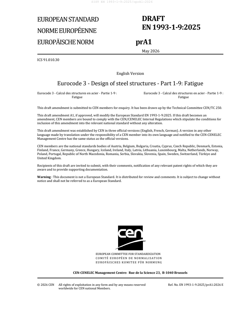 EN 1993-1-9:2025/prA1 EN 1993-1-9:2025/oprA1:2026 - Page 3 preview