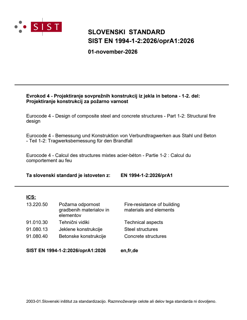 SIST EN 1994-1-2:2026/oprA1:2026 SIST EN 1994-1-2:2026/oprA1:2026 - Page 1 preview