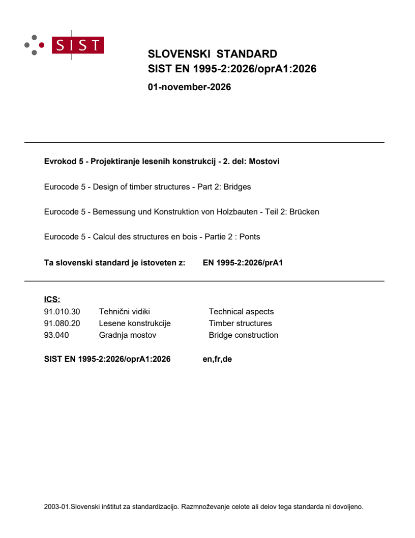 EN 1995-2:2026/prA1 EN 1995-2:2026/oprA1:2026 - BARVE - Page 1 preview