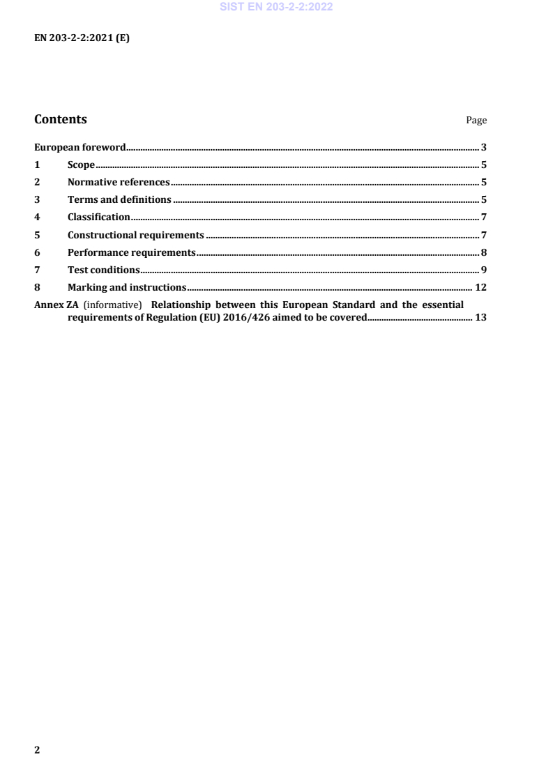 EN 203-2-2:2021 EN 203-2-2:2022 - Page 4 preview
