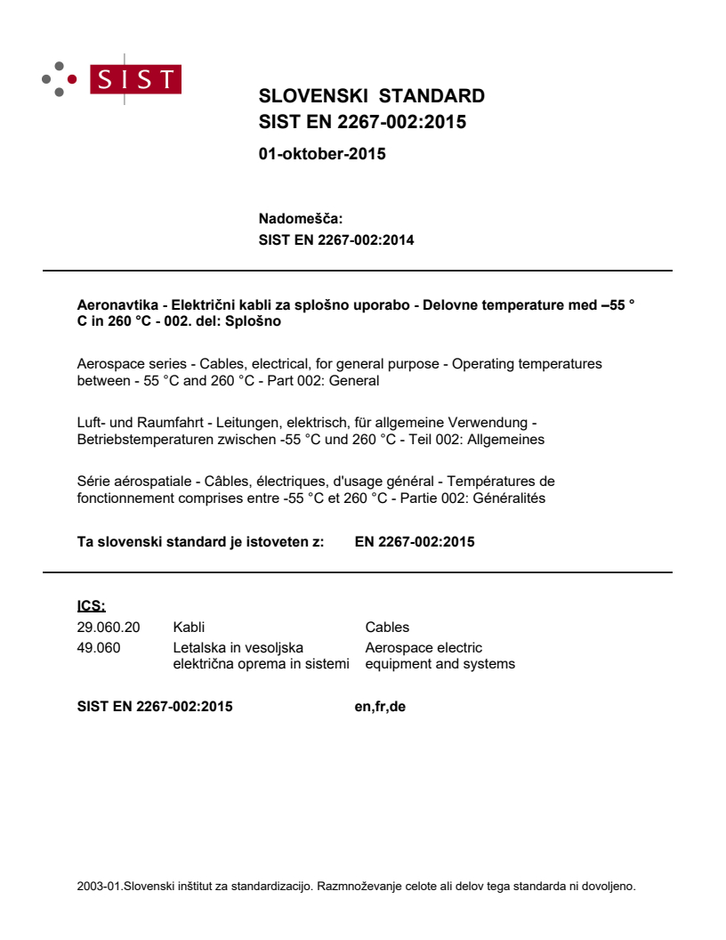 EN 2267-002:2015 EN 2267-002:2015 - Page 1 preview