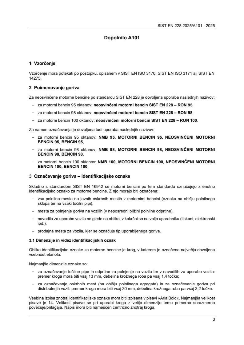 SIST EN 228:2025/A101:2025