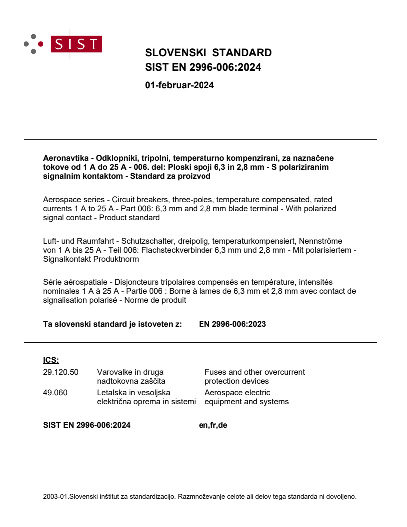 EN 2996-006:2023 EN 2996-006:2024 - Page 1 preview