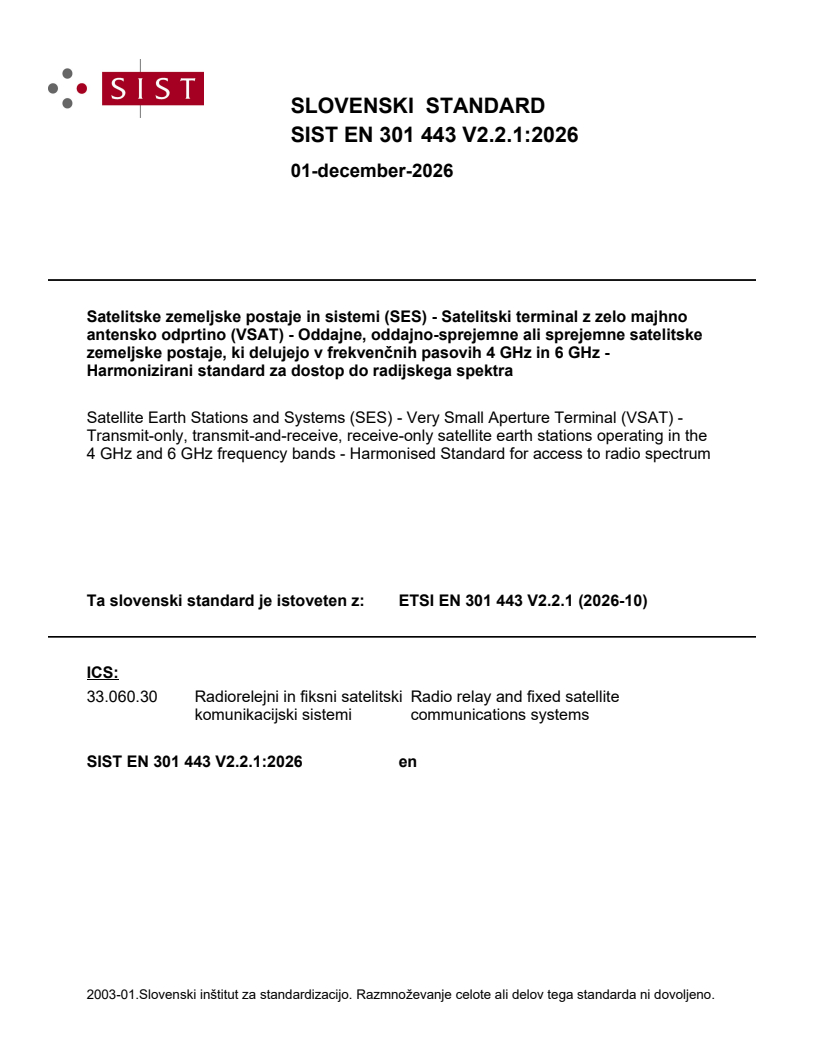 SIST EN 301 443 V2.2.1:2026 SIST EN 301 443 V2.2.1:2026 - Page 1 preview