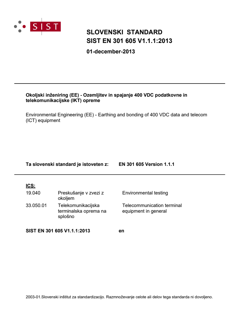 SIST EN 301 605 V1.1.1:2013 SIST EN 301 605 V1.1.1:2013 - BARVE - Page 1 preview