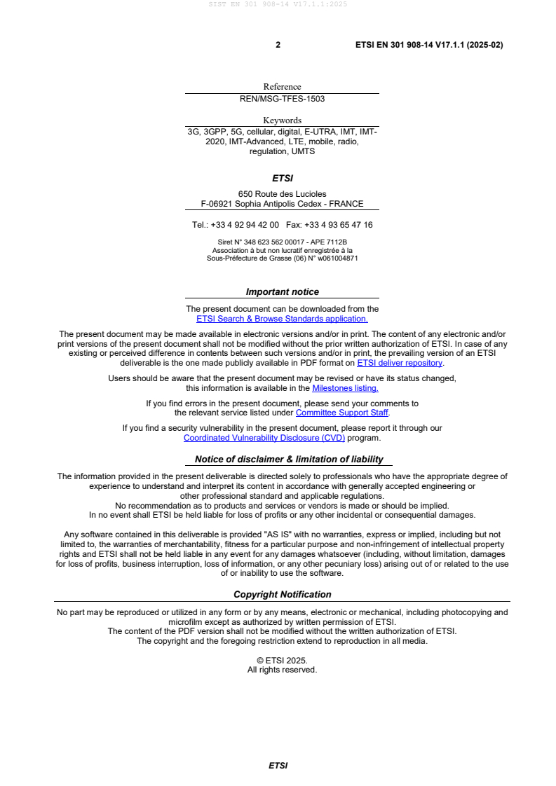 ETSI EN 301 908-14 V17.1.0 (2024-11) EN 301 908-14 V17.1.1:2025 - BARVE - Page 4 preview