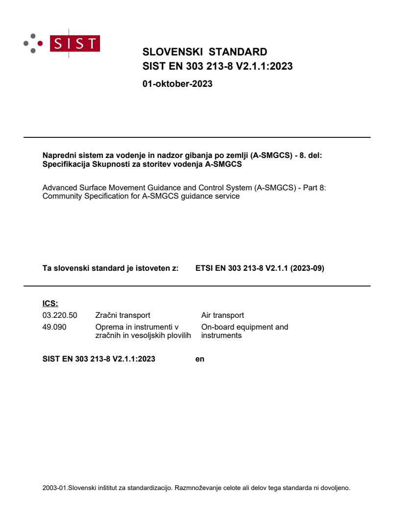 SIST EN 303 213-8 V2.1.1:2023 SIST EN 303 213-8 V2.1.1:2023 - Page 1 preview
