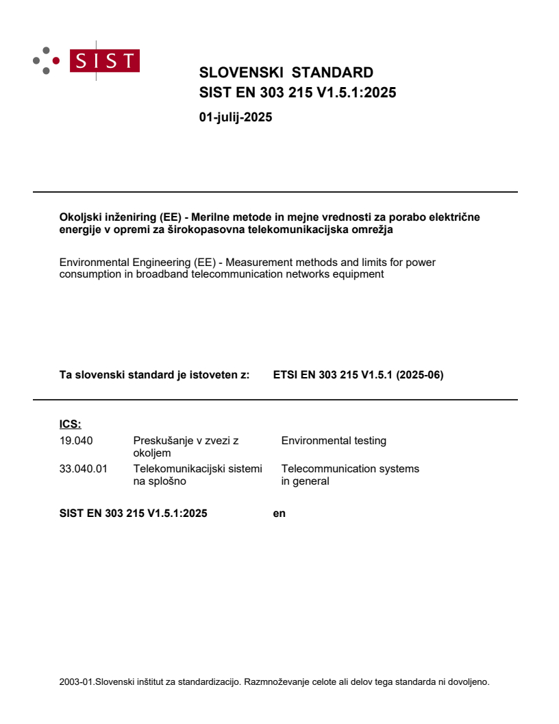 EN 303 215 V1.5.1:2025 - BARVE