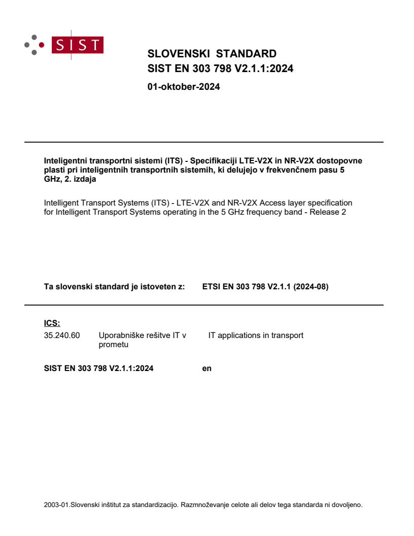 SIST EN 303 798 V2.1.1:2024 SIST EN 303 798 V2.1.1:2024 - Page 1 preview