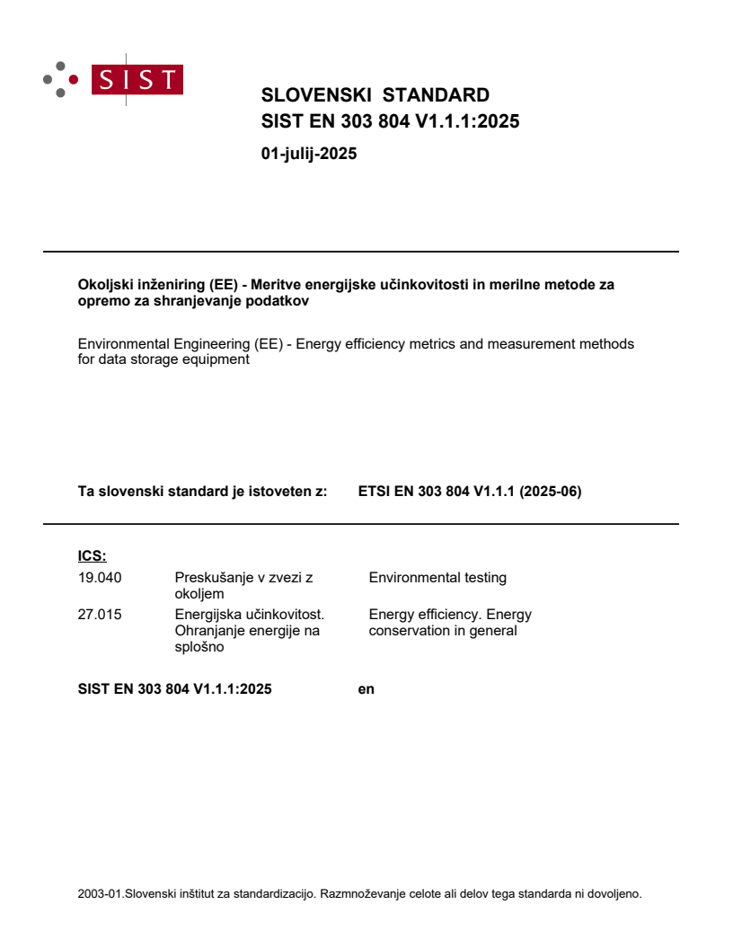 SIST EN 303 804 V1.1.1:2025 - BARVE